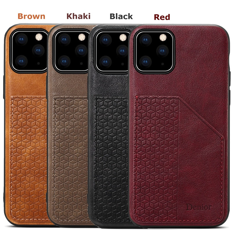 Luxury Leather Card Holder Case Cover for iPhone 11 | 11 Pro | Max