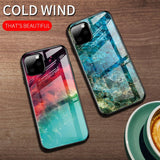 Marble Grain Gradient Hard Tempered Glass Case Cover for iPhone 11 | 11 Pro | Max