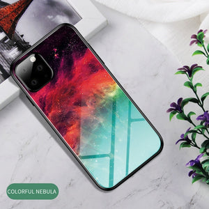 Marble Grain Gradient Hard Tempered Glass Case Cover for iPhone 11 | 11 Pro | Max