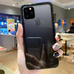 Ultra Thin Gradient Transparent  Case for iPhone 11 Case Acrylic Glass Cover for For IPhone XI XIR XS MAX 2019 Back Coque Cover