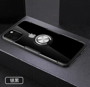 Transparent Premium Quality Hard Case With Ring Stand Magnet Cover for iPhone