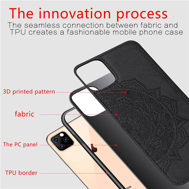 Luxury Cloth Fabric Anti-knock Case For iPhone 11 Cover For iPhone 11 2019 Case 6.1" Youthsay