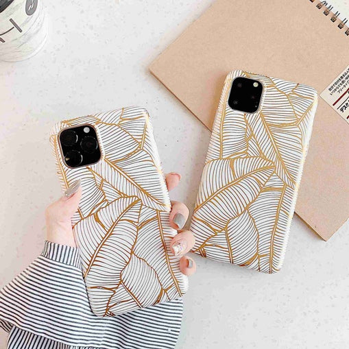 Luxury Flower Gold Plating Gradient Silicone Shockproof Case Cover for iPhone 11 | Pro | Max | X | XS Max | Xr