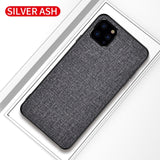 Fabric Cloth Silicone Hard Frame Shockproof Case for iPhone 11 | 11 Pro | 11 Pro Max