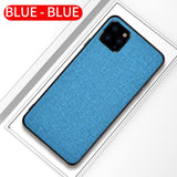 Fabric Cloth Silicone Hard Frame Shockproof Case for iPhone 11 | 11 Pro | 11 Pro Max