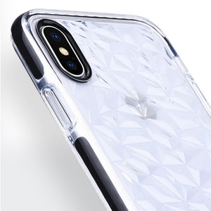 3D Diamond Pattern Transparent Back Cases Cover For iPhone 11 | 11 Pro | Max | X | XS | MAX | XR