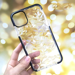 3D Diamond Pattern Transparent Back Cases Cover For iPhone 11 | 11 Pro | Max | X | XS | MAX | XR