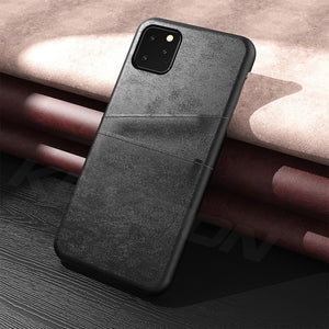 KEYSION  PU Leather Phone Case For iPhone 11 2019 Case With Wallet Card Slots Back Capa For iPhone XI XI Max XR2 Fundas New 11