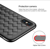 FLOVEME Luxury Grid Weave Silicone Soft iPhone Case For iPhone XR, XS Max, 7, 8, Plus Covers