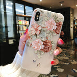 Flower Silicon Case with Rose Floral Design of Soft TPU