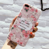 Flower Silicon Case with Rose Floral Design of Soft TPU