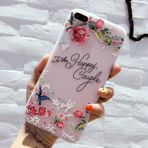 Flower Silicon Case with Rose Floral Design of Soft TPU