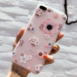 Flower Silicon Case with Rose Floral Design of Soft TPU