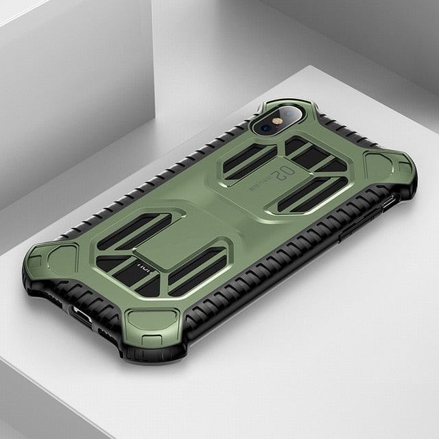 Baseus Military Armor Case For iPhone with Soft Silicone & Plastic Hybrid X, XS & XS Max