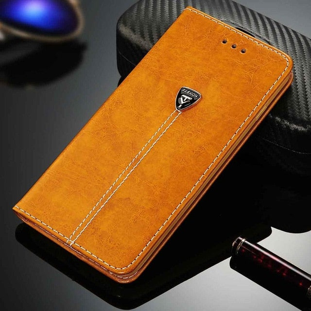 Luxury Flip Leather iPhone Wallet Card Slots Cases Covers