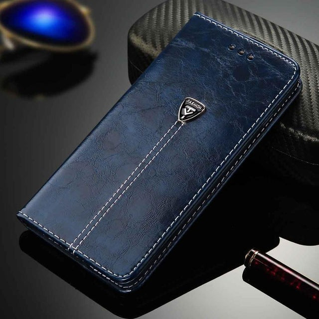 Luxury Flip Leather iPhone Wallet Card Slots Cases Covers