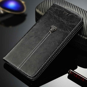 Luxury Flip Leather iPhone Wallet Card Slots Cases Covers