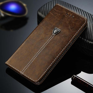 Luxury Flip Leather iPhone Wallet Card Slots Cases Covers