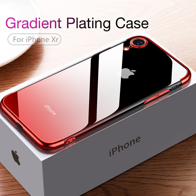 Luxury Gradient Plating Case for iPhone Xr |  XS | XS Max | Transparent Silicon Soft Cover