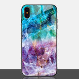 Marble Luxury Agate Silicone Soft Edge Glass PC Case for iPhone X | XS  | XS Max | XR