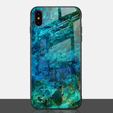 Marble Luxury Agate Silicone Soft Edge Glass PC Case for iPhone X | XS  | XS Max | XR