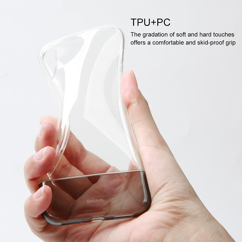 Baseus Hybrid PC + TPU Transparent Silicon Case For Apple iPhone