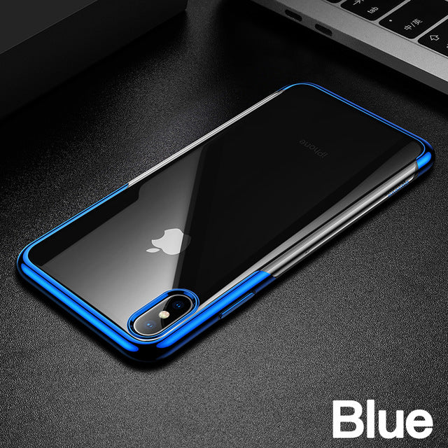 Baseus Luxury Plating Case For iPhone with Soft TPU Silicone Back Cover