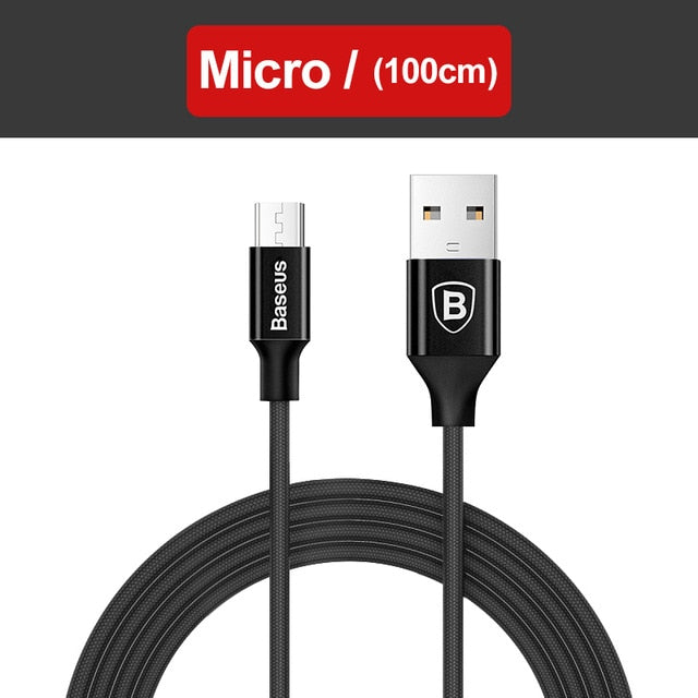 Baseus 3 in 1 Micro USB Cable For iPhone | Type C | Android