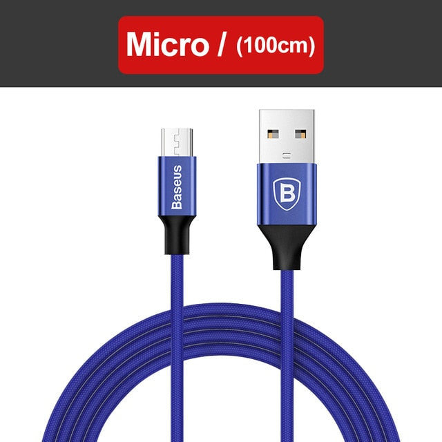 Baseus 3 in 1 Micro USB Cable For iPhone | Type C | Android