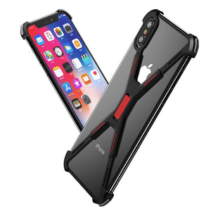 Luxury Metal X Shaped Shell Bumper Case Cover for iPhone X | XS Max