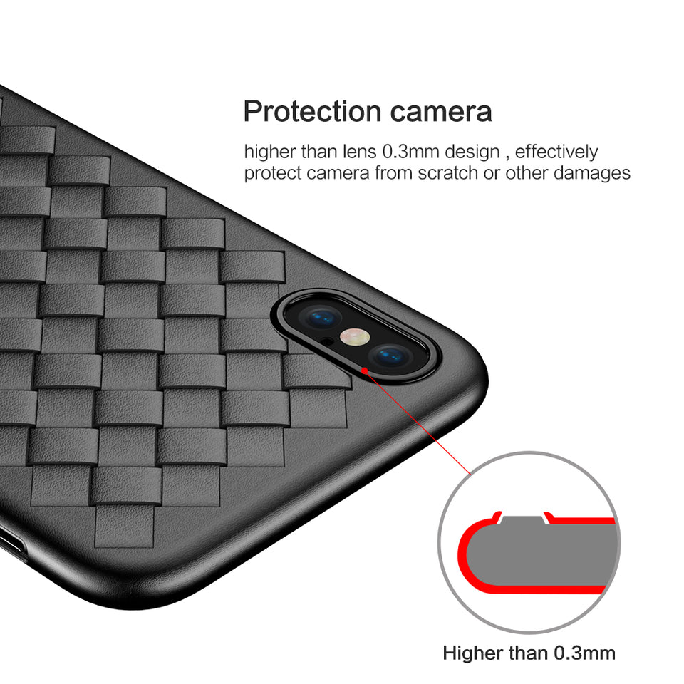 FLOVEME Super Soft Phone Case | Luxury Grid Cover | Silicone Accessory