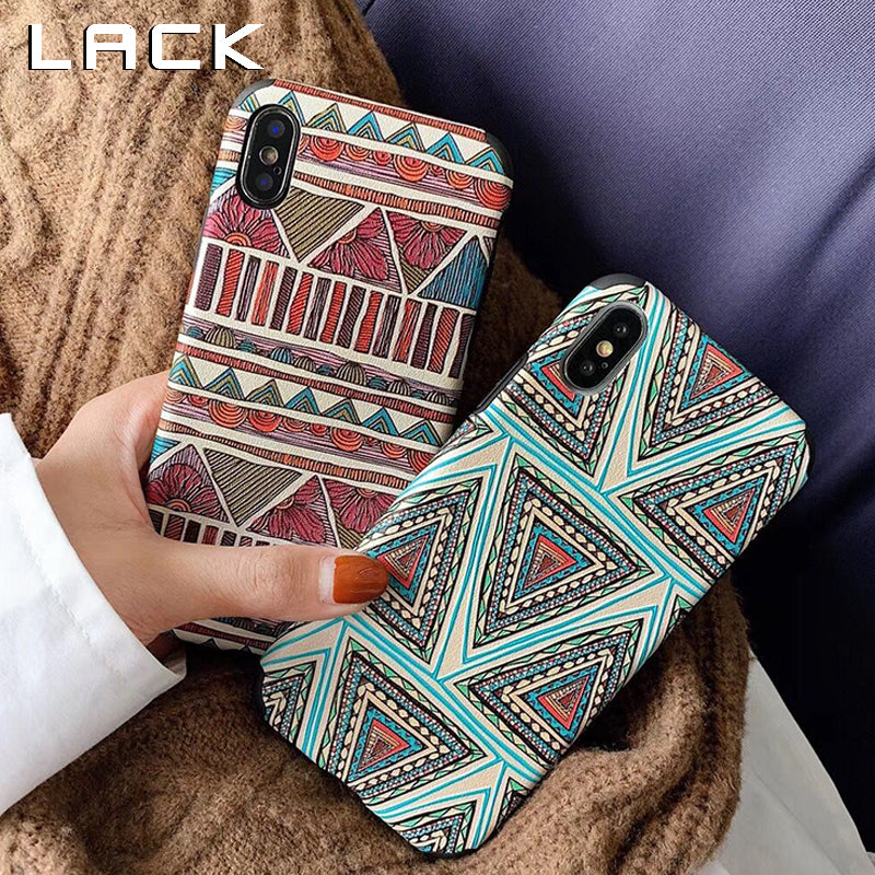 Retro Geometric Soft Back Case for iPhone 7 | 8 | Plus | X | XS Max | Xr