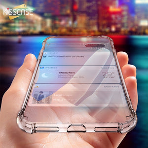 KISSCASE Case For iPhone Crystal Clear Shockproof Soft Silicone Transparent Cover