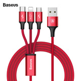 Baseus 3 in 1 Micro USB Cable For iPhone | Type C | Android