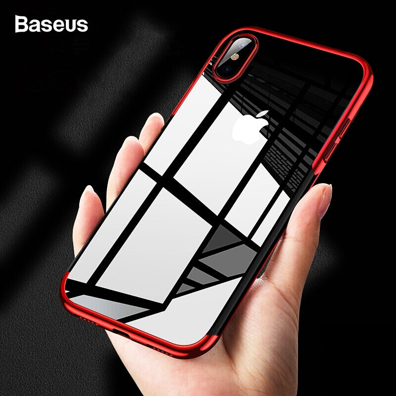 Baseus Luxury Plating Case For iPhone with Soft TPU Silicone Back Cover