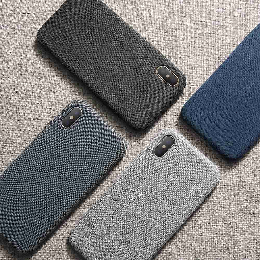 iPhone Simple Luxury Cloth Deep Color Light Slim Case for 7 | 8 | Plus | X | XS Max | Xr