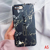 Luxury Message Marble Pattern Printed Case For iPhone 7 | 7 Plus | 8 | 8 Plus | X | XS | XS MAX | XR with Finger Holder