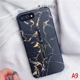 Luxury Message Marble Pattern Printed Case For iPhone 7 | 7 Plus | 8 | 8 Plus | X | XS | XS MAX | XR with Finger Holder