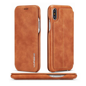 Luxury Leather Magnetic Flip Case for Apple iPhone Cover