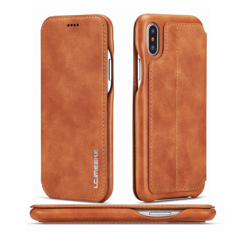 Luxury Leather Magnetic Flip Case for Apple iPhone Cover