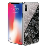 Marble Glossy Finish Luxury Magnetic Flip Adsorption Metal Case For iPhone