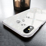 Marble Glossy Finish Luxury Magnetic Flip Adsorption Metal Case For iPhone