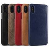 Brand Genuine Full Grained Leather Back Cover with Read Natural Cow Skin Cover for Apple iPhone