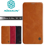 Nillkin Leather Flip Case with Card & Pocket Wallet Cover for iPhone X | XS | Max | Xr