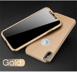 360 Degree Full Protective Case with Front Glass For Apple iPhone