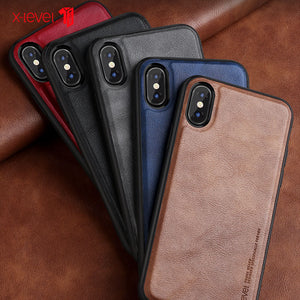 Ultra Light Luxury Leather Case with Soft Silicon Edge Case for iPhone X | XS Max | Xr