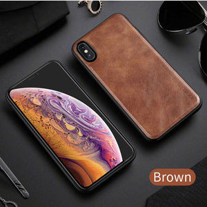 Ultra Light Luxury Leather Case with Soft Silicon Edge Case for iPhone X | XS Max | Xr