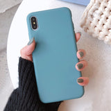 Solid Candy Color Soft Silicone Cases For iPhone 7 | 8 | Plus | X | XS Max | Xr