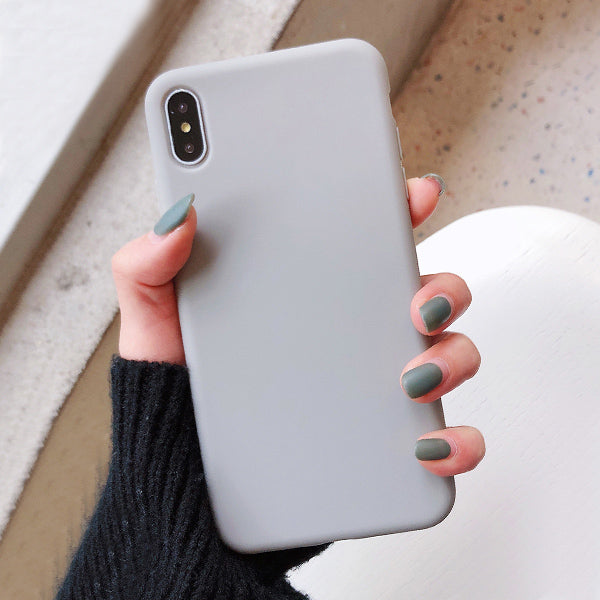 Solid Candy Color Soft Silicone Cases For iPhone 7 | 8 | Plus | X | XS Max | Xr