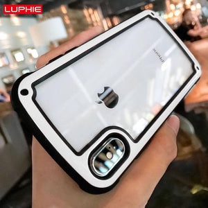 LUPHIE Luxury Shockproof Airbag Transparent Case For iPhone 7 | 8 | Plus | X | XS Max | Xr